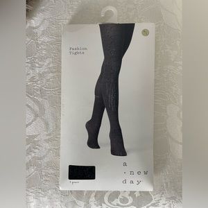 Snakeskin print charcoal grey tights